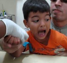 coleta sangue criança